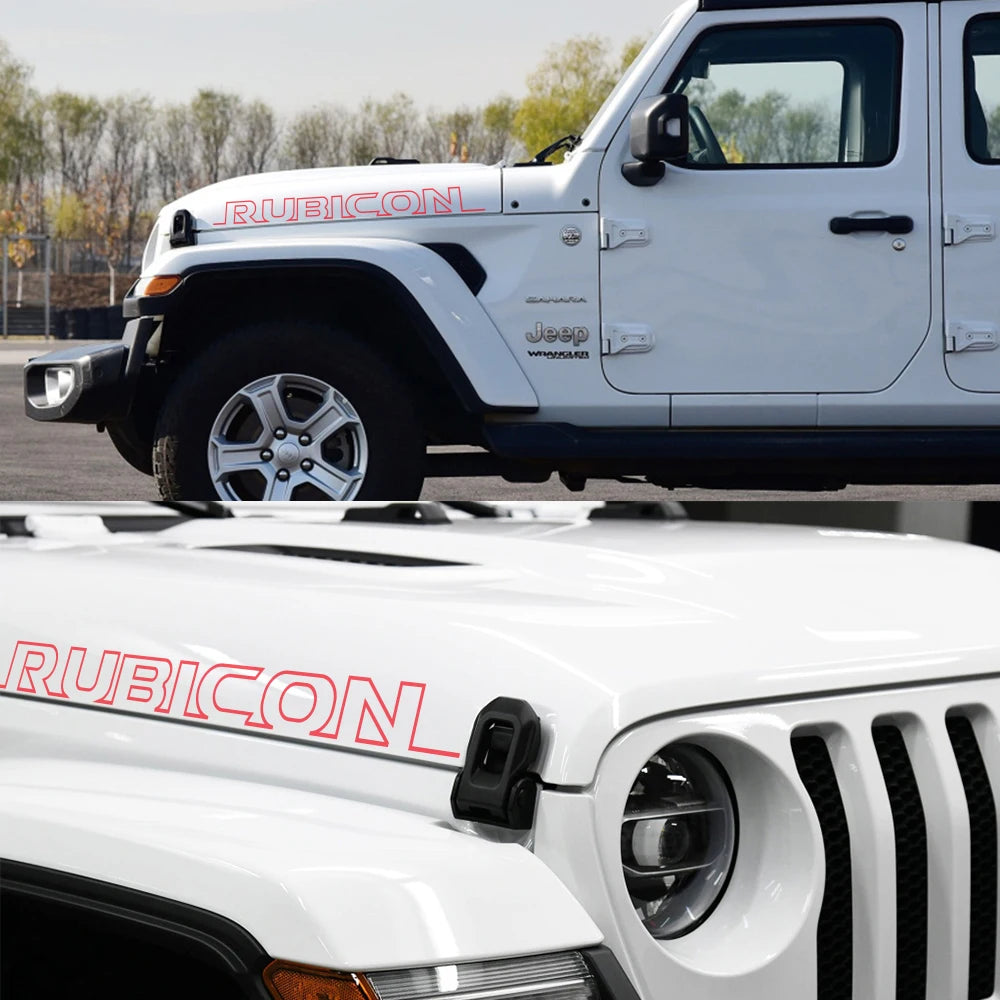 Car Hood Cover Stickers For Jeep RUBICON Wrangler Unlimited JK JL CJ 4X4 392 Vinyl PVC Film Decor Decals Auto Tuning Accessories