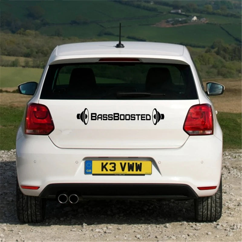 30758# Various Sizes car sticker bass boosted car decal waterproof stickers on rear bumper window vinyl die cut no background