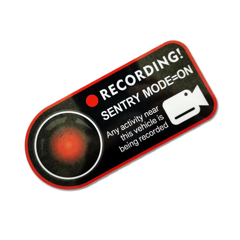 for Tesla Model 3 Y Warning Sticker Model S X Invader Sentinel Sentry Mode Static Car Stickers Electrostatic Accessories 2023