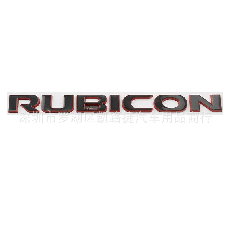 Rubicon Lettering Cut File Car 3D Metal Rubicon Letter Logo Trunk Fender Badge Emblem Decals Stic ...