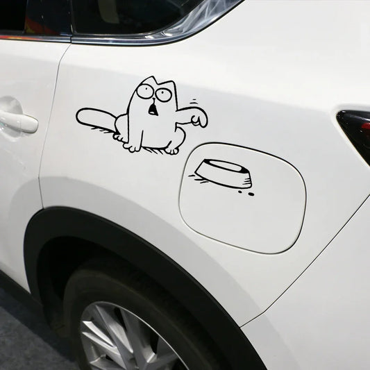 Car Fuel Cap Tank Sticker Graphics Cat Vinyl Decals For Audi BMW Ford Hyundai Kia Chevrolet Subaru Dacia Renault Fiat Jeep Honda