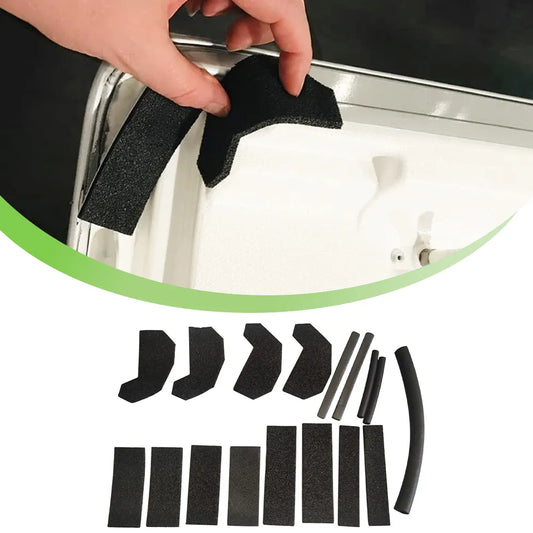for Jeep Wrangler JK JKU 2007-2017 2/4-Doors Hard Top Blocker Seal Kit Roof Leak Repair Tool Suits Car Interior Mouldings Black