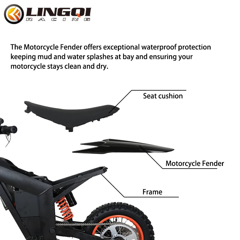 LESQUE Pit Dirt Bike Rear Fender Wheel Cover Black Mudguard For Tuttio Soleil 01 Electric Scooter Bikes Modified Accessories
