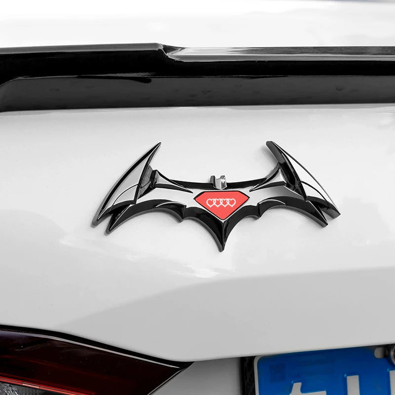 3D Car Stickers Universal Metal Stickers, Bat Shape Badge Car Stickers for Audi A3 A4 A5 A6 A7 A8 A1 Q3 Q2 Q7 Q5 Q8