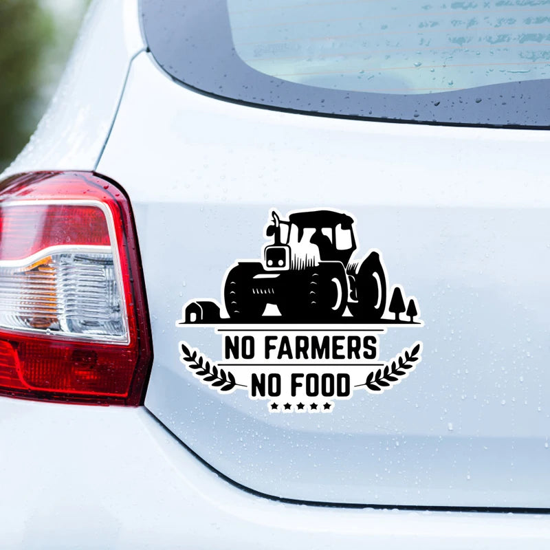 Support Farmers Outfit No Farmers No Food Bumper Sticker Vinyl Decal  Car Truck Van Bumper Cup Tumbler Laptop  Decal Sticker