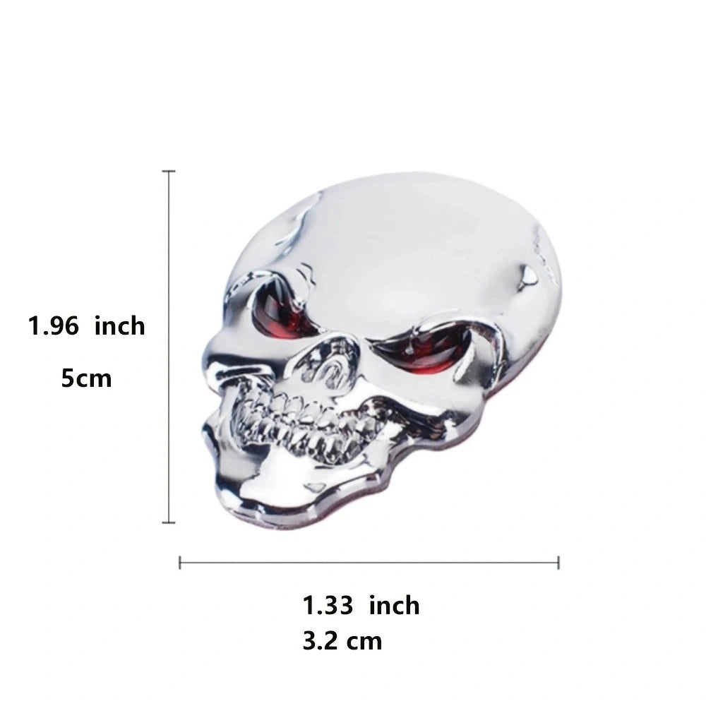 3D Metal Pirate Skull & Cross Bones Car Trunk Emblem Badge Decal Sticker