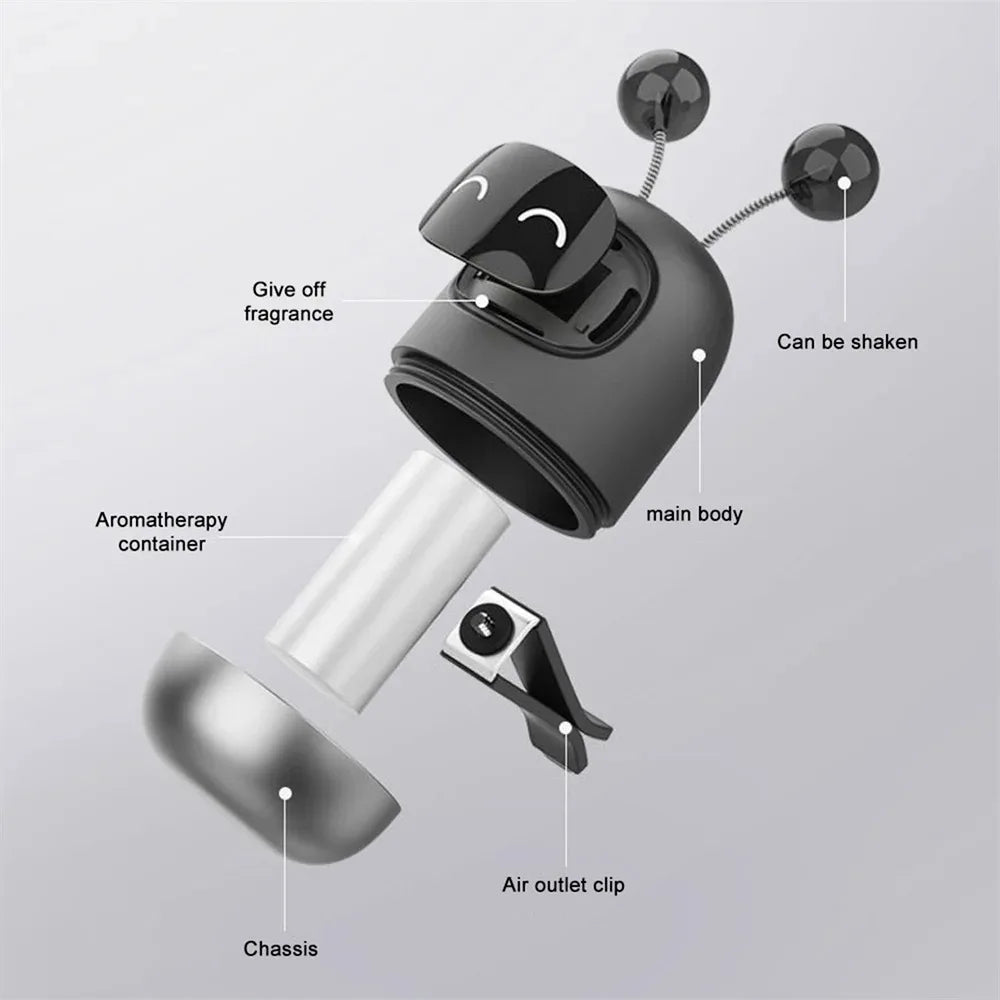 Car Air Freshener Auto Creative Mini Robot Air Vent Clip Parfum Flavoring Ventilation Outlet Aromatherapy Automotive Interior