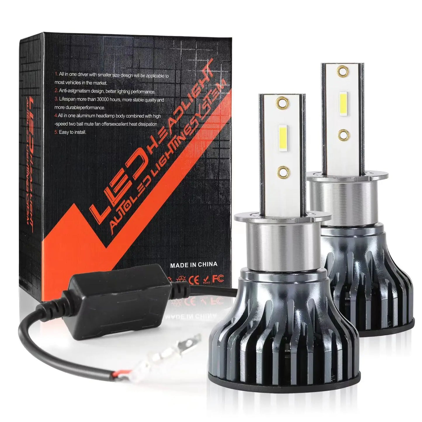 22000lm 120W 1860 CSP Chip 6000k Car LED Headlight   h4 h7 h1 LED Headlights 9005 H7  h11Led Light