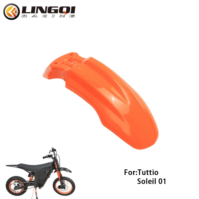 LINGQI RACING Motorcycle Mudguard Front Fender Plastic Wheel Tire Guard For Tuttio Soleil 01 CRF50 Pit Dirt Bike Modified Parts