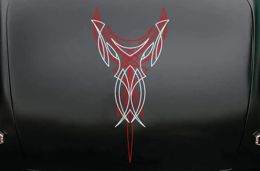 Factory Crafts Universal Pinstripe Graphics Kit 3M Vinyl Decal Wrap - Red & White