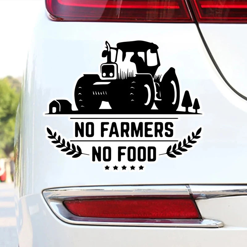 Support Farmers Outfit No Farmers No Food Bumper Sticker Vinyl Decal  Car Truck Van Bumper Cup Tumbler Laptop  Decal Sticker