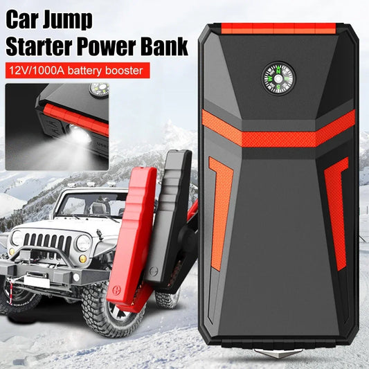 30000mAh 1000A Car Jump Starter Power Bank Portable Emergency Starter Auto Car Battery Booster Mini Starting Device