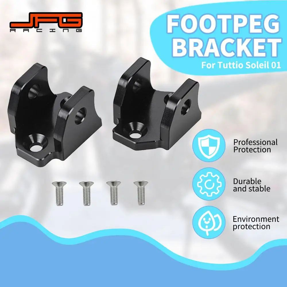 Foot Pegs Bracket Holder Electric Dirt Bike For Tuttio Soleil 01 Motorcycles Accessories Off-Road CNC Pedal Stand Adjustable