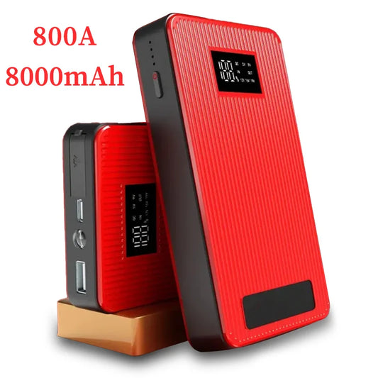 New 12V 800A 8000mAh Car Jump Starter Emergency Battery Booster Multifunction Portable Power Bank Laptop Charger Auto Starter