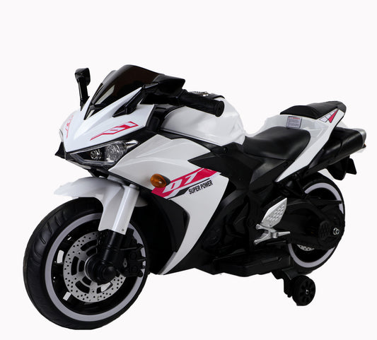 Electric motorcycle/ 12V Kids toys motorcycle/Kids electric car/electric ride on toys  for  3 4 5 6 years Boys Girls with Training  Wheels/manual throttle/ drive by hand/Lighting  wheels