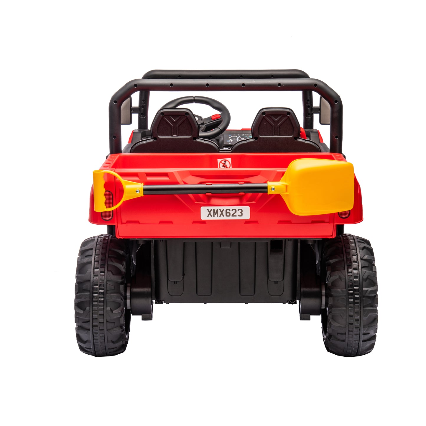 24V Ride On Truck 2 Seater Ride On UTV with 2x200W Motor Ride On Dump Truck with Dump Bed/Shovel Ride On Car with Remote Control Electric Vehicle with  Non-slip tyre for Boys Girls