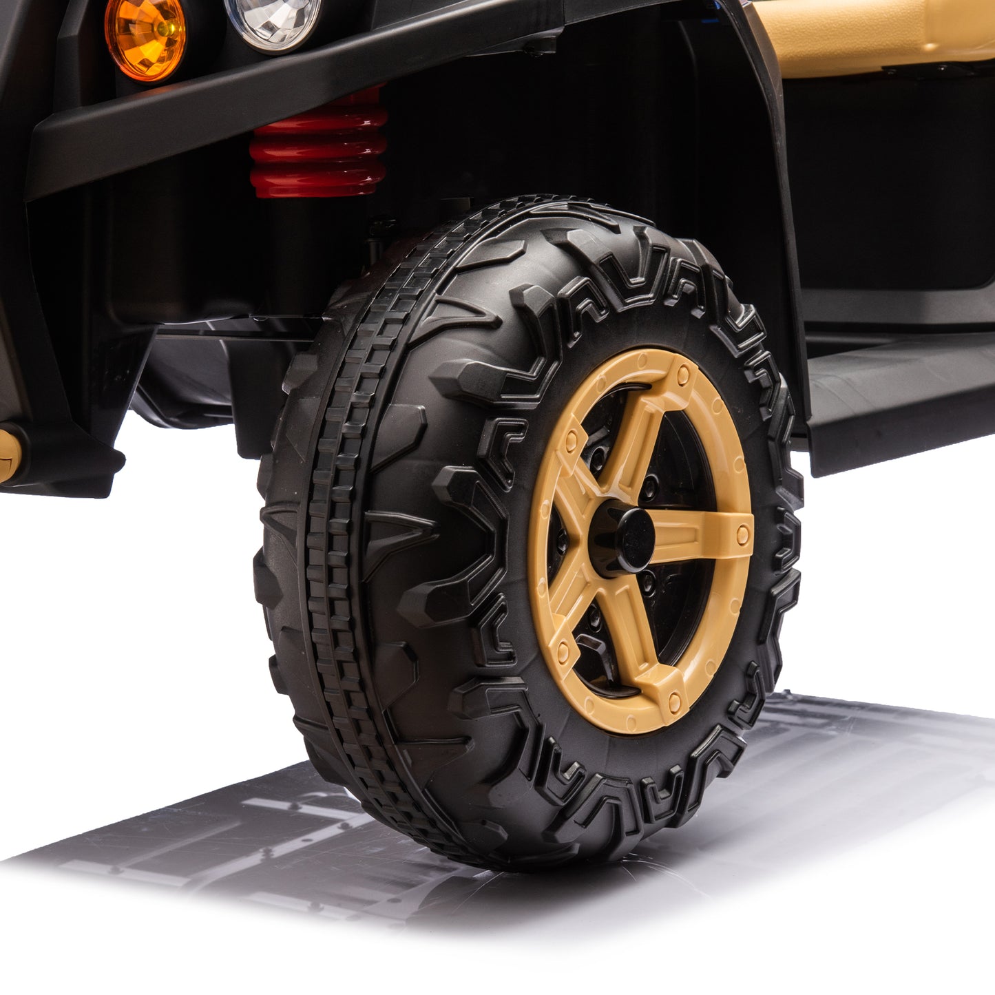 24V XXXL Kids Ride On UTV W/Parents Remote Control,Two-seater,Automatic tipping bucket,Rear wheel suspension,Slow start,Portable handle,Safety Belt,LED light,USB,MP3,Bluetooth,Horn for Kids Aged 3-8.