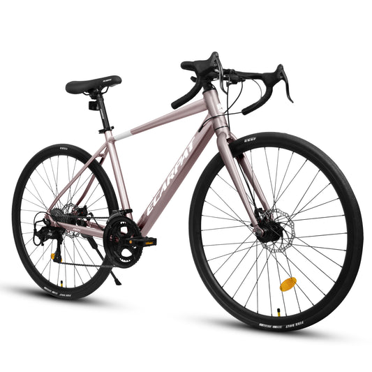 A28320RS 700C Road Bike, 16-Speed Outdoor Bike Disc Brakes, Light Weight Aluminum Frame ,Racing Bike City Commuting Road Bicycle M Size for Men Women
