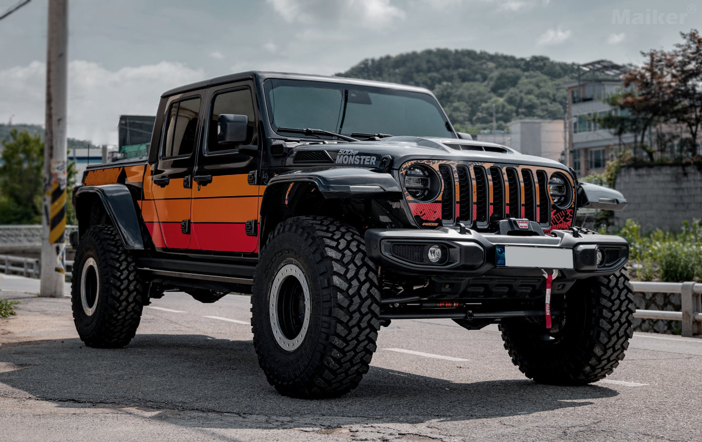 Heat Dispersion Steel Cowl Hood for 2018-2024 Jeep Wrangler Accessories JL JLU &  Gladiator JT Replacement Hood Vent (not fit 392)