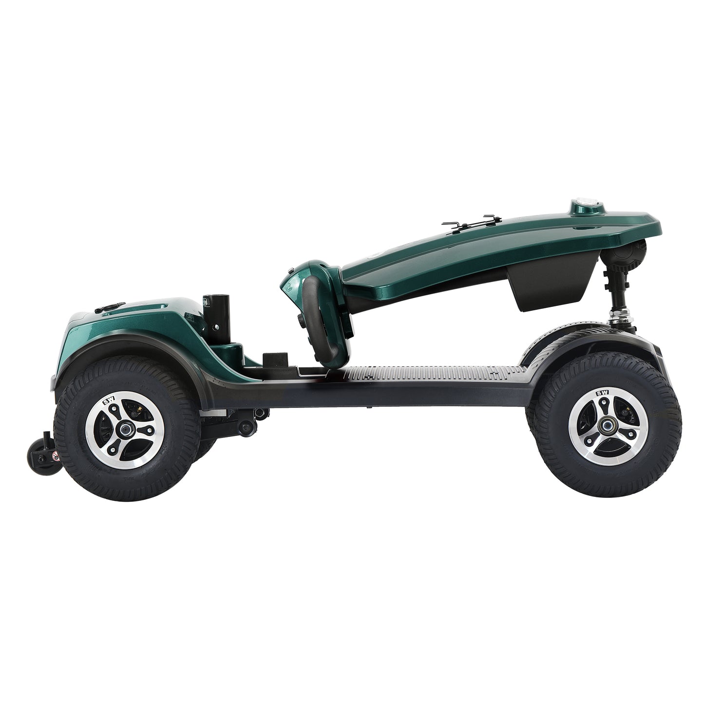 [Willando] MAX PLUS EMERALD Wheels Outdoor Compact Mobility Scooter with 2pcs*20AH Lead acid Battery, 16 Miles, Cup Holders & USB charger Port