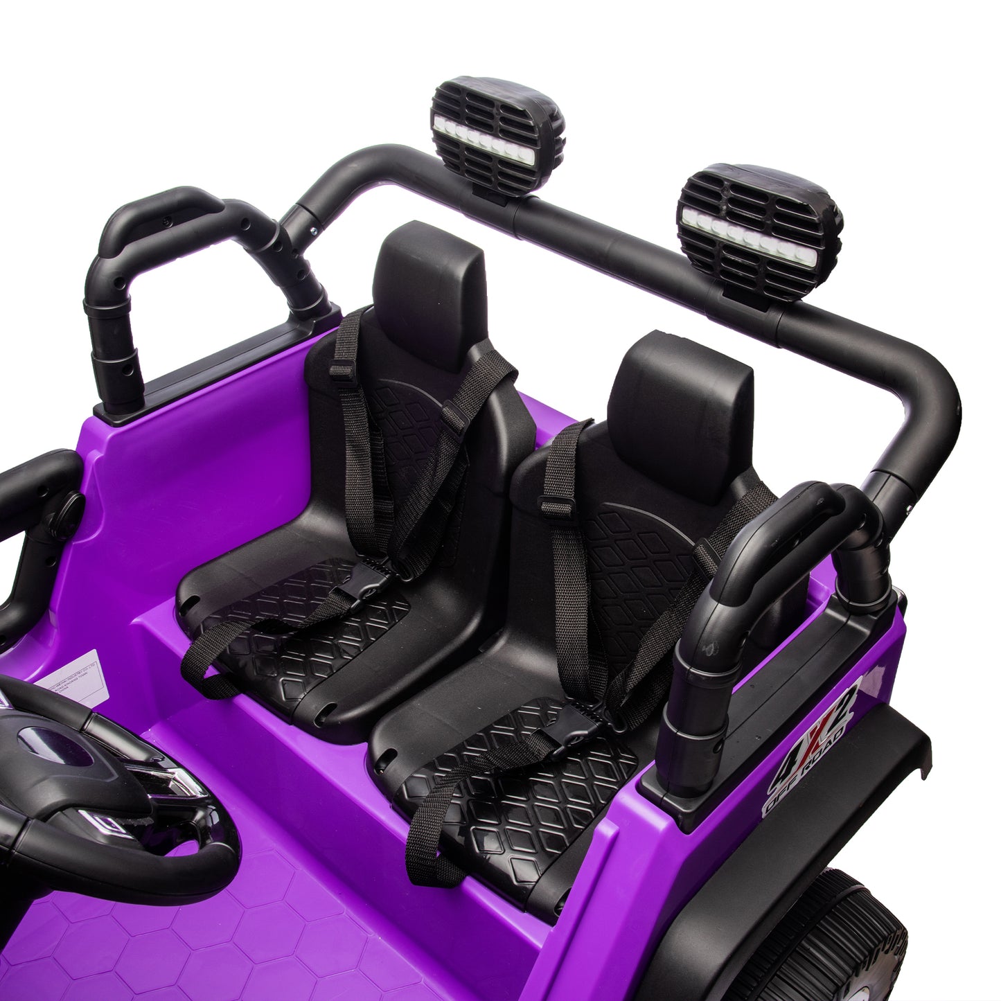 24V Two-Seater Kids Ride On Truck Car W/Parents Control,200w*2,Seat width 20.28in,Four-wheel Suspension,LED Lights,Music,MP3,Bluetooth,Two independent seat belts,Suitable for off-road For Kids Aged 3+
