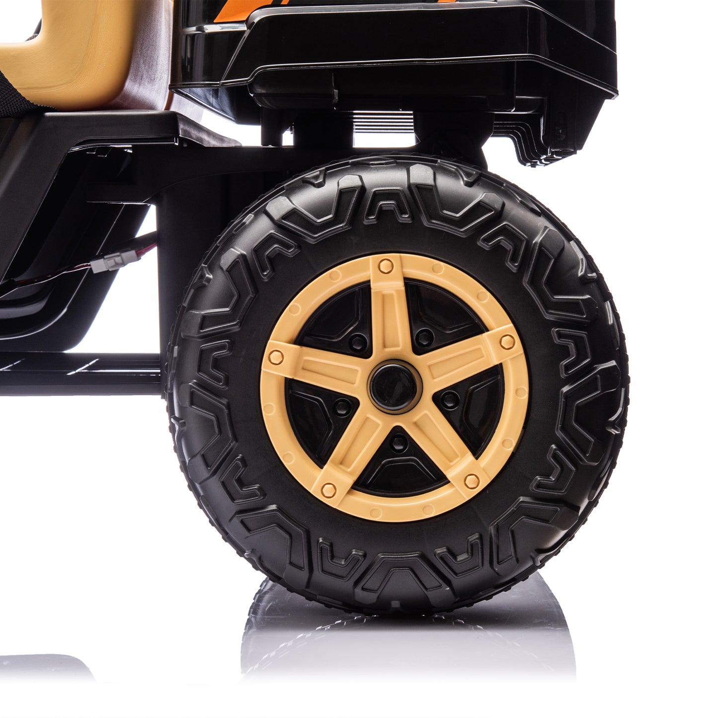 24V XXXL Kids Ride On UTV W/Parents Remote Control,Two-seater,Automatic tipping bucket,Rear wheel suspension,Slow start,Portable handle,Safety Belt,LED light,USB,MP3,Bluetooth,Horn for Kids Aged 3-8.