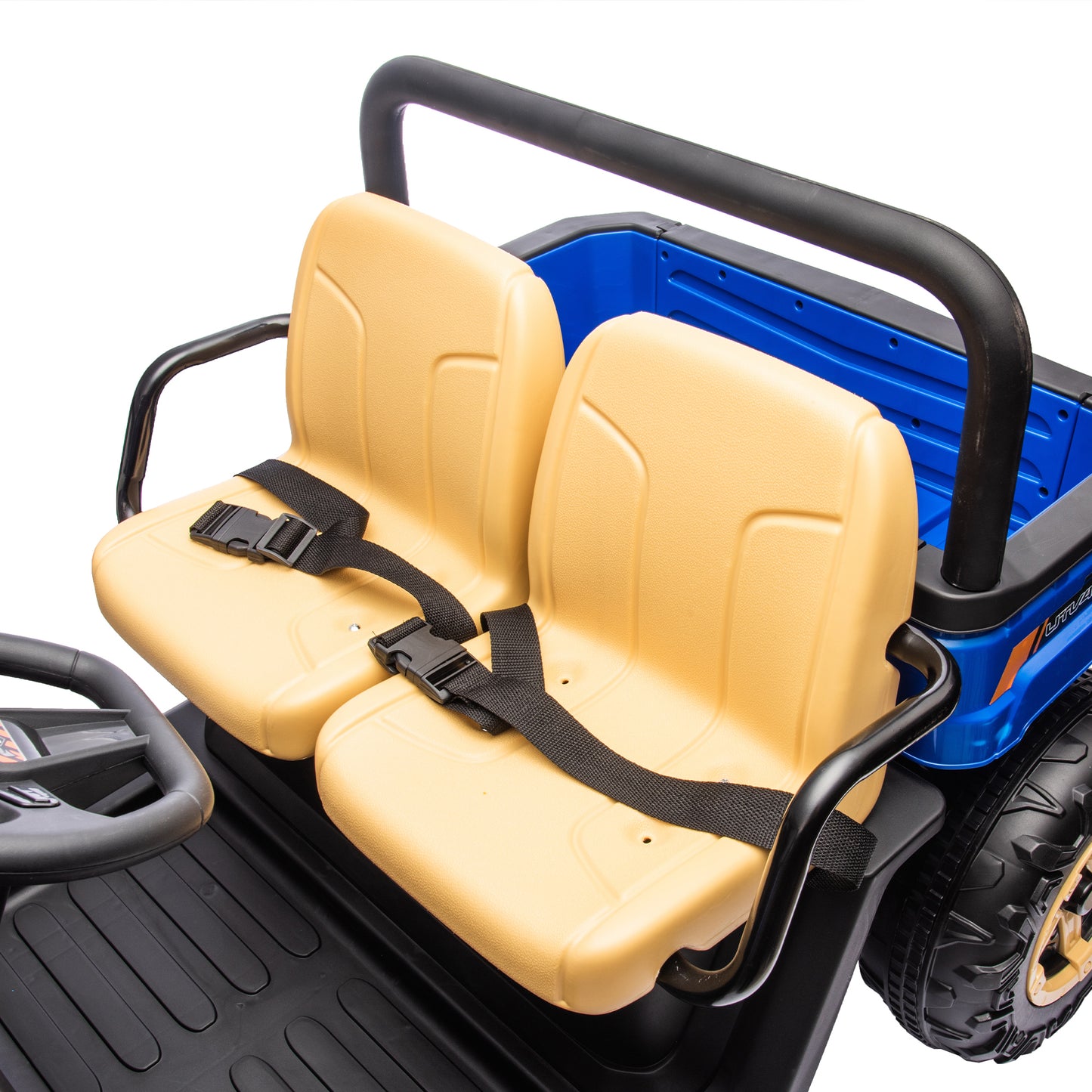 24V XXXL Kids Ride On UTV W/Parents Remote Control,Two-seater,Automatic tipping bucket,Rear wheel suspension,Slow start,Portable handle,Safety Belt,LED light,USB,MP3,Bluetooth,Horn for Kids Aged 3-8.