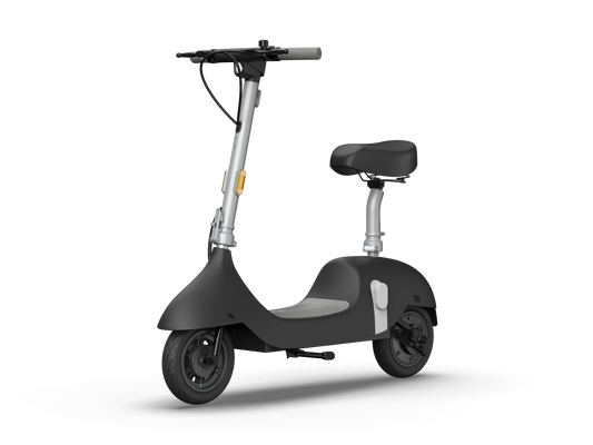 Electric Scooter with Foldable Seat w/35 Miles Operating Range & 15.5mph Max Speed - Black