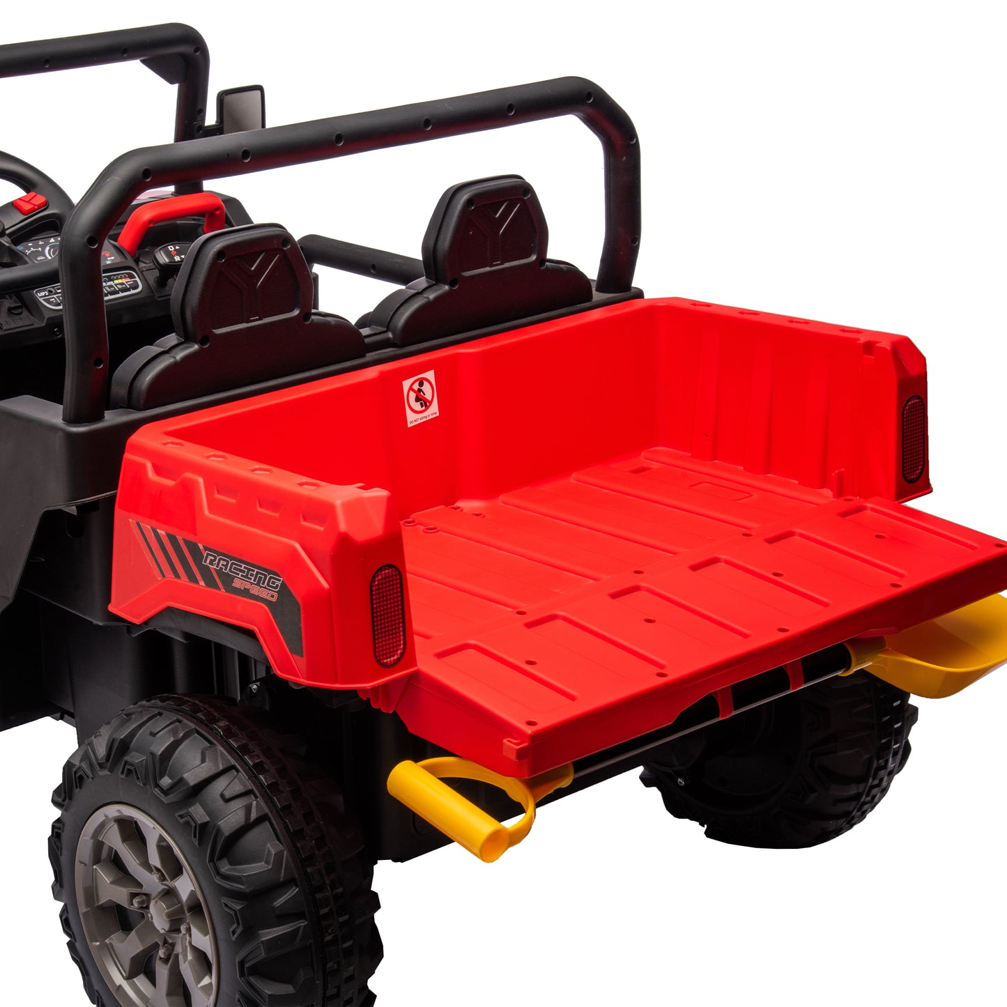 24V Ride On Truck 2 Seater Ride On UTV with 2x200W Motor Ride On Dump Truck with Dump Bed/Shovel Ride On Car with Remote Control Electric Vehicle with  Non-slip tyre for Boys Girls