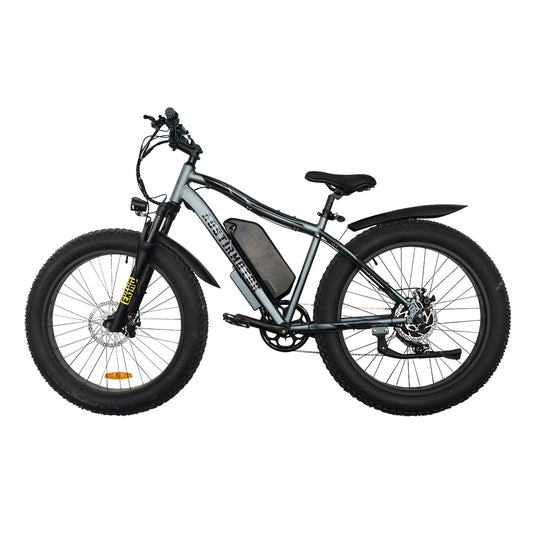 AOSTIRMOTOR S07-MAX 26' 1000W Electric Bike Fat Tire P7 48V 20AH Removable Lithium Battery for Adults with Detachable Rear Rack Fender(Gray)