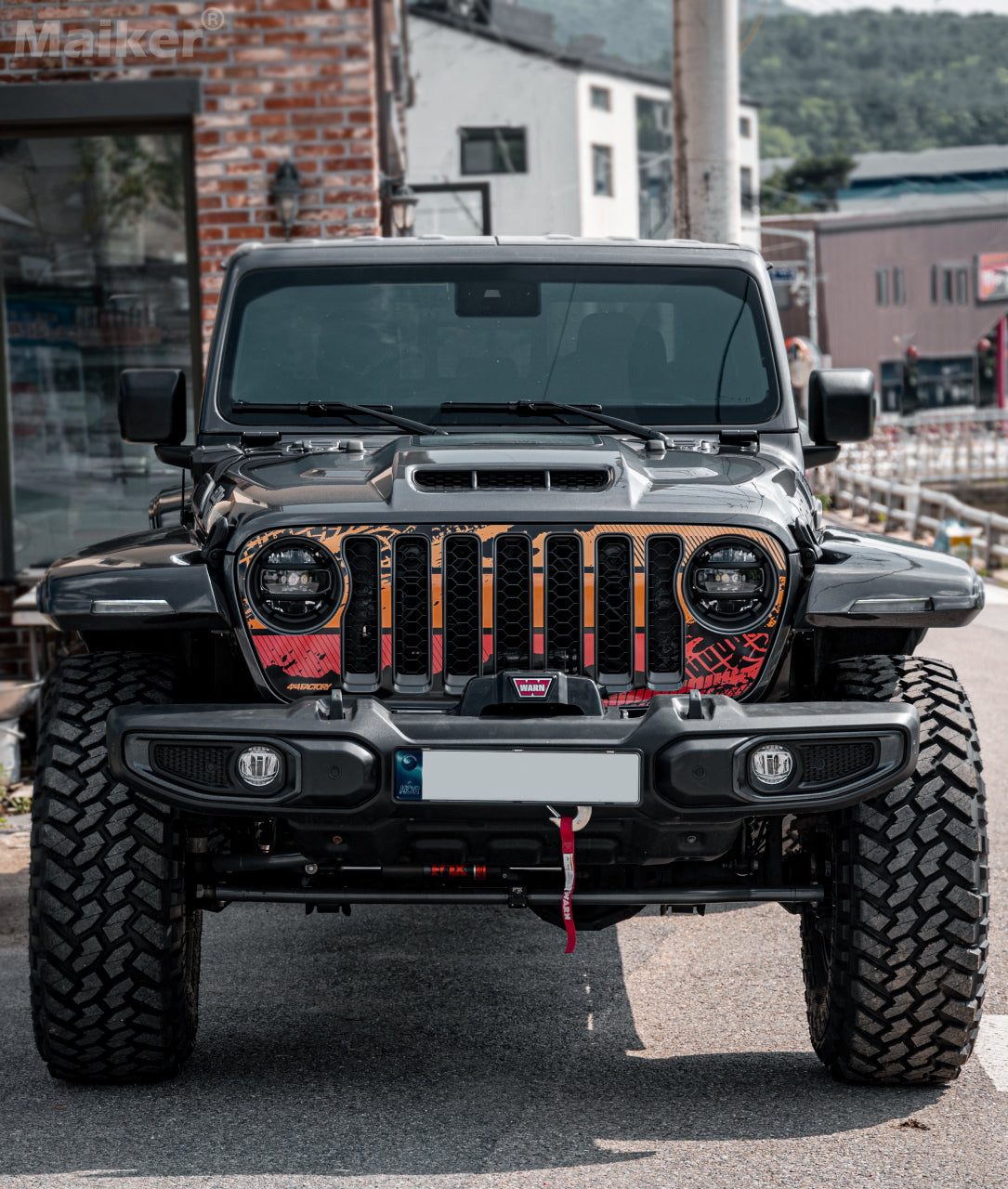 Heat Dispersion Steel Cowl Hood for 2018-2024 Jeep Wrangler Accessories JL JLU &  Gladiator JT Replacement Hood Vent (not fit 392)