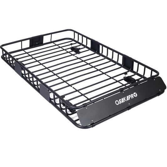 Rooftop Cargo Carrier Basket Motoring Roof Rack Top Mount Roof Rack 64black steel
