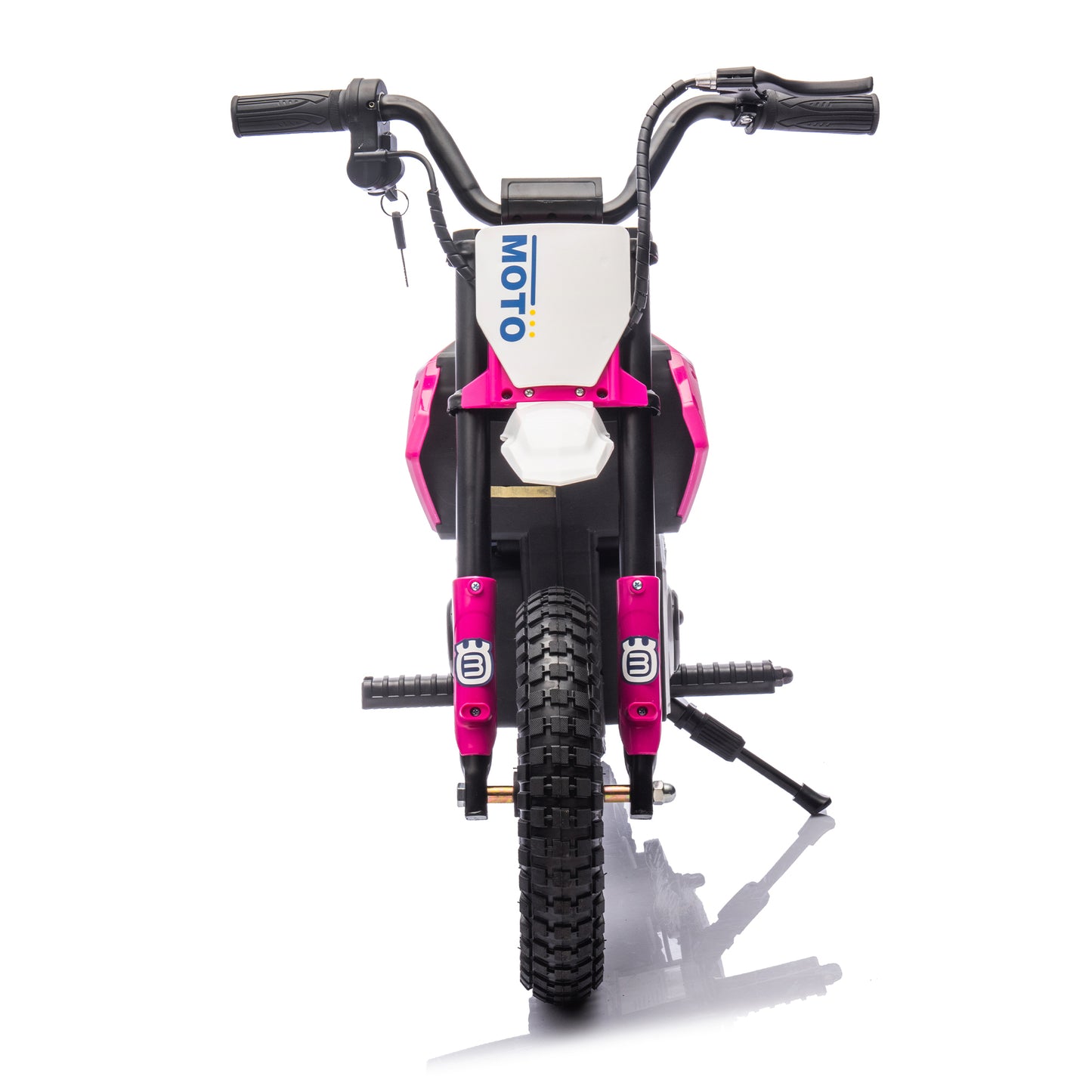 24V Kids Ride On Electric Toy Motocross Motorcycle,200W High Speed Hub Motor,Rear wheel shock absorber,Adjustable speed,LED breath lamp,Bluetooth,Music,Horn,Speeds 3.11-9.32MPH For Kids Aged 5-15.