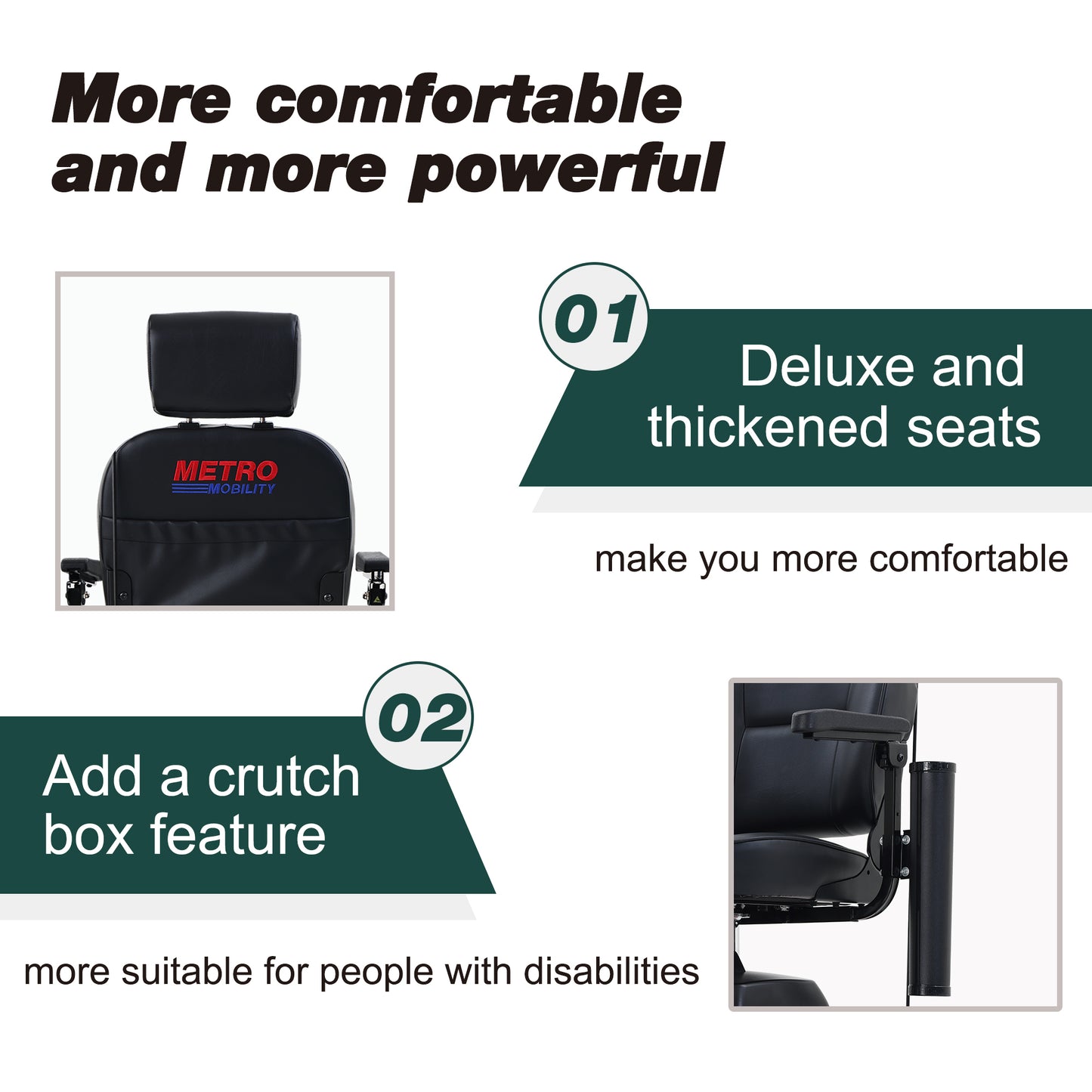 [Willando] MAX PLUS EMERALD Wheels Outdoor Compact Mobility Scooter with 2pcs*20AH Lead acid Battery, 16 Miles, Cup Holders & USB charger Port