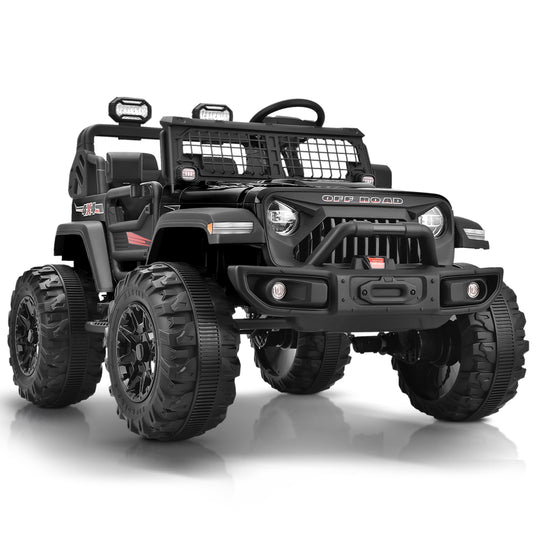 24V 2 Seater Kids Ride on Truck 4WD Electric Car Battery Powered Ride on Toys, with 480W Motors, 7AH Battery, 2.4G Remote Control, LED Headlights, Front Storage, Bottle Holder, Full-Metal Suspension