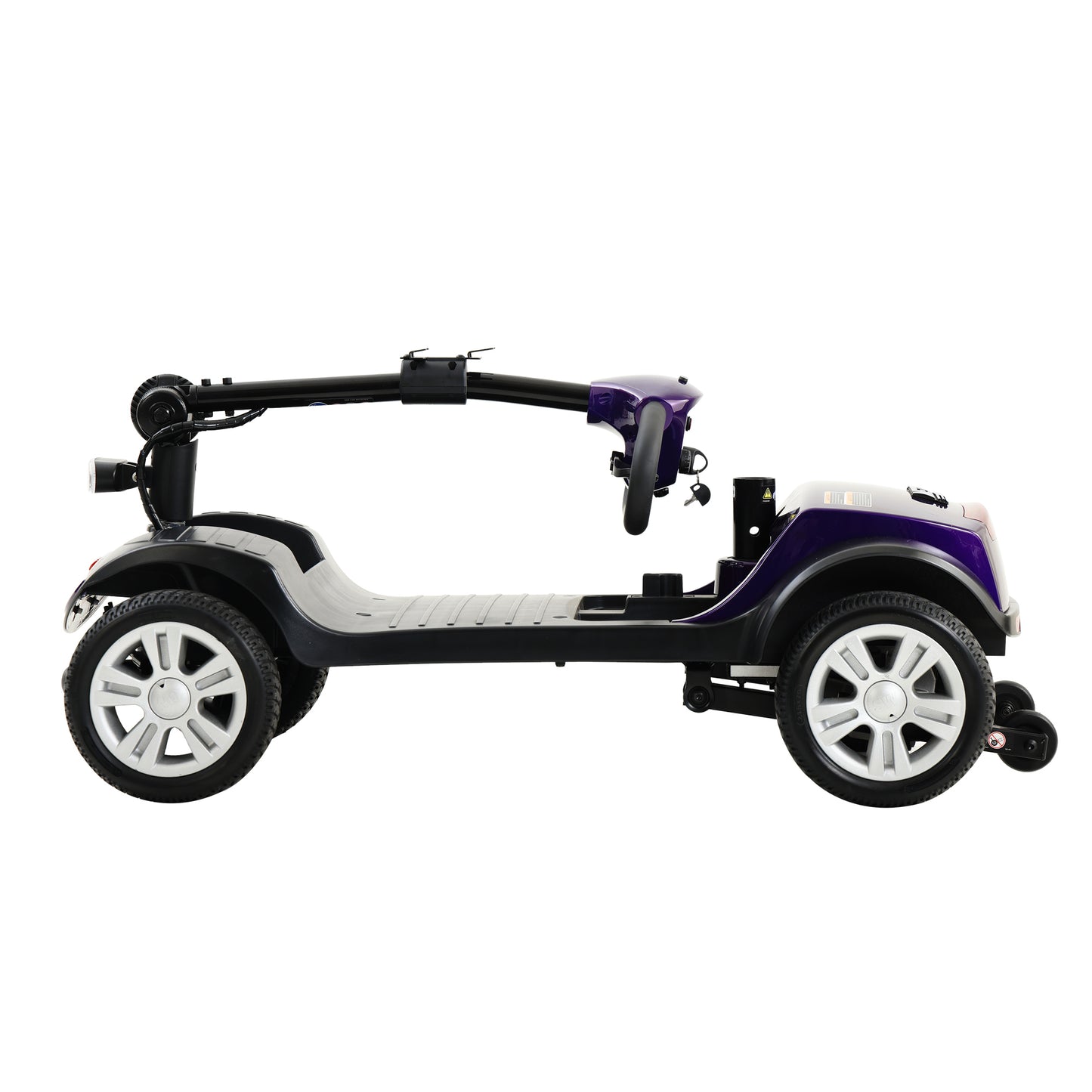 [Willando] Four wheels Compact Travel Mobility Scooter with 300W Motor for Adult-300lbs, Dark Purple