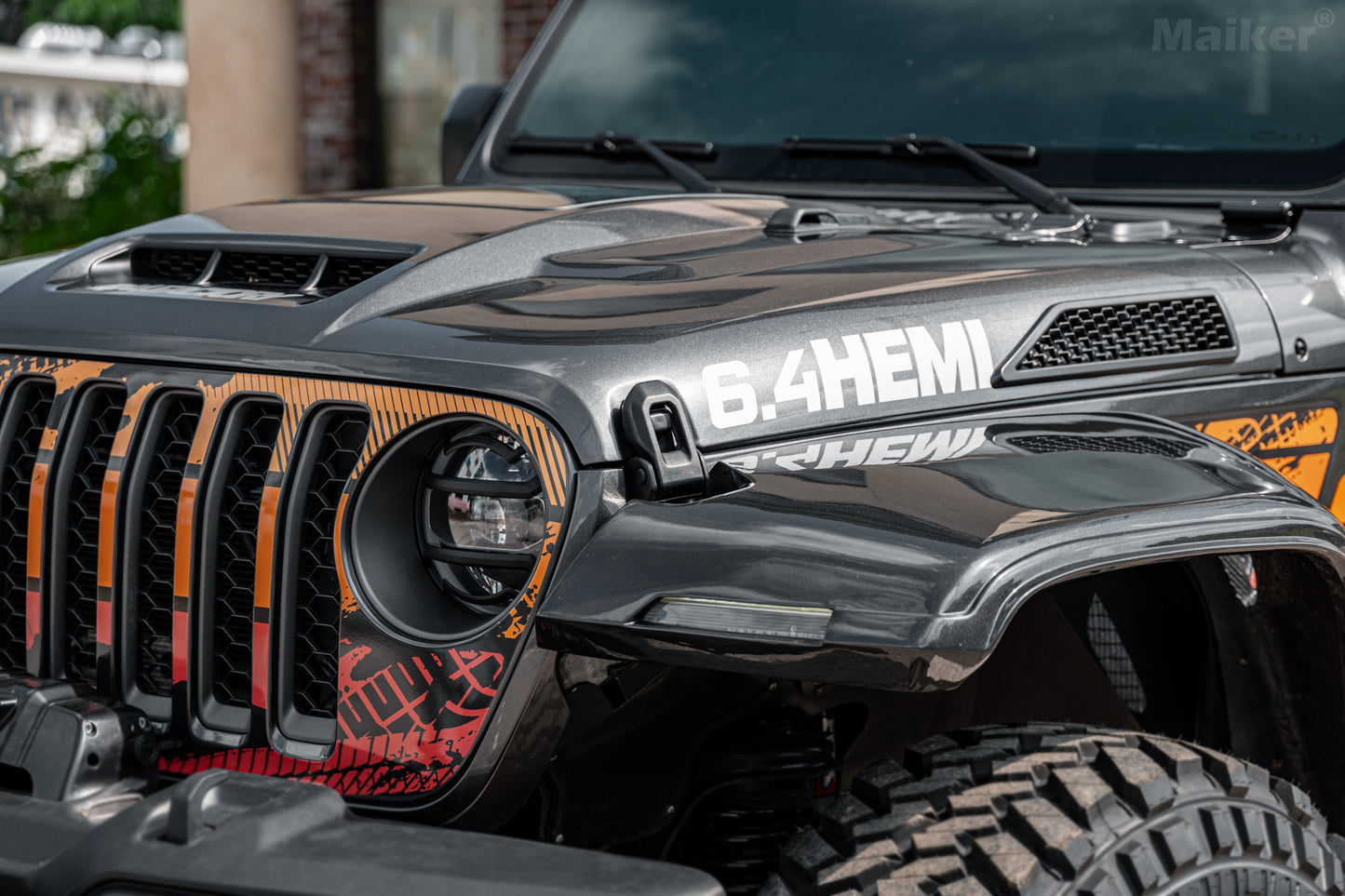 Heat Dispersion Steel Cowl Hood for 2018-2024 Jeep Wrangler Accessories JL JLU &  Gladiator JT Replacement Hood Vent (not fit 392)