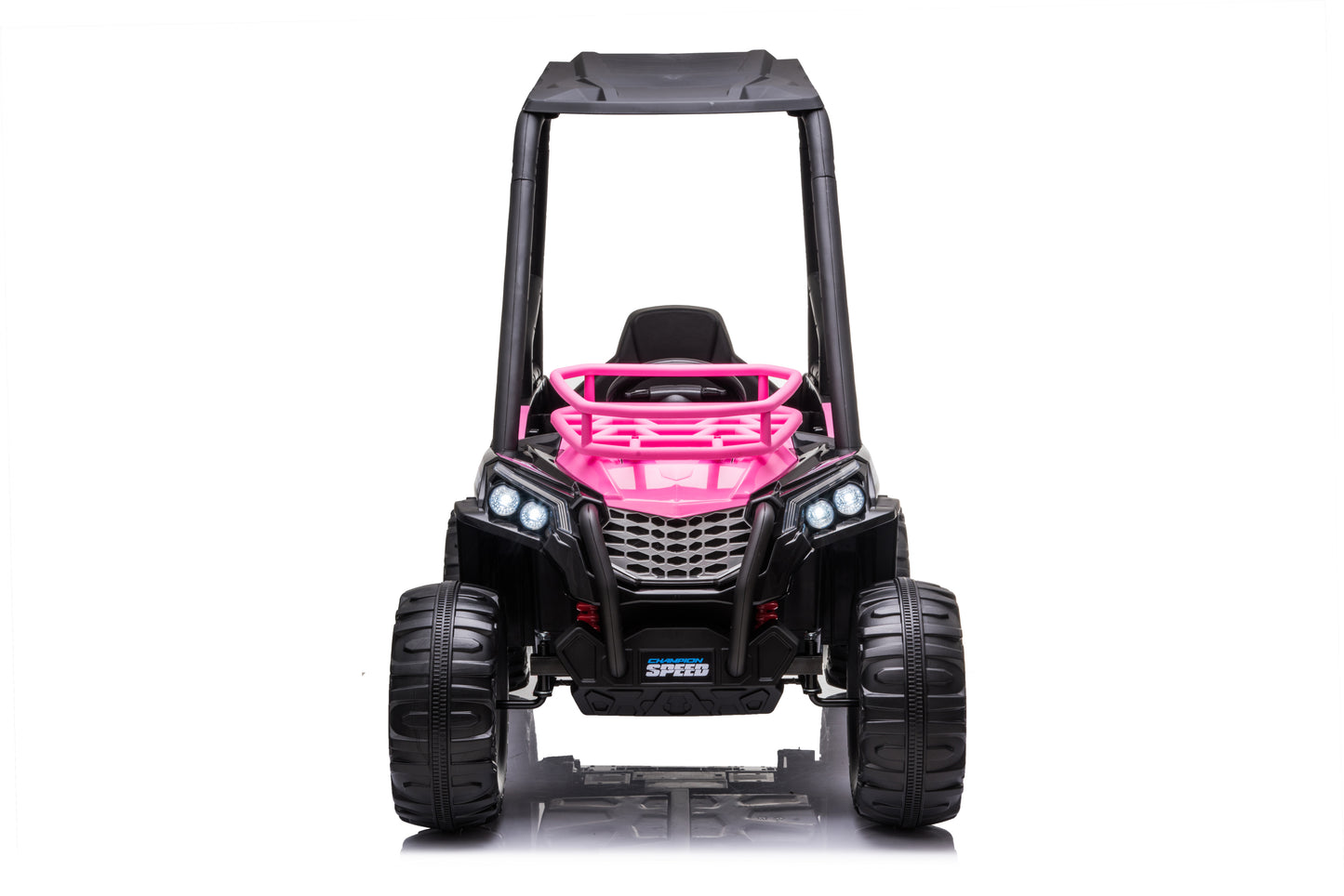 24V Electric Kid Ride On Car with Remote Control, JS370 UTV Ride on Cars for Kids, Battery Powered Kids Ride-on Car Pink, 4 Wheels Motorized Vehicles Children Toys, 2 Speeds, LED Headlights