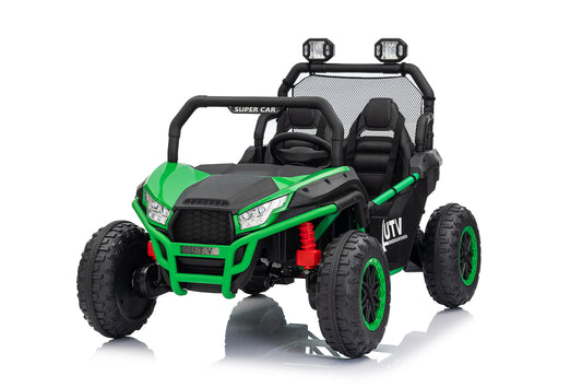 24V Kids Ride on UTV  2-Seater  XXL 4X4 800W Electric Car, with 4x200W Motor, 7AH Battery, 2WD/ 4WD Switchable, 4.3 MPH Max Speed, Metal Frame & Suspension, , 2.4G Remote Control, Music Player