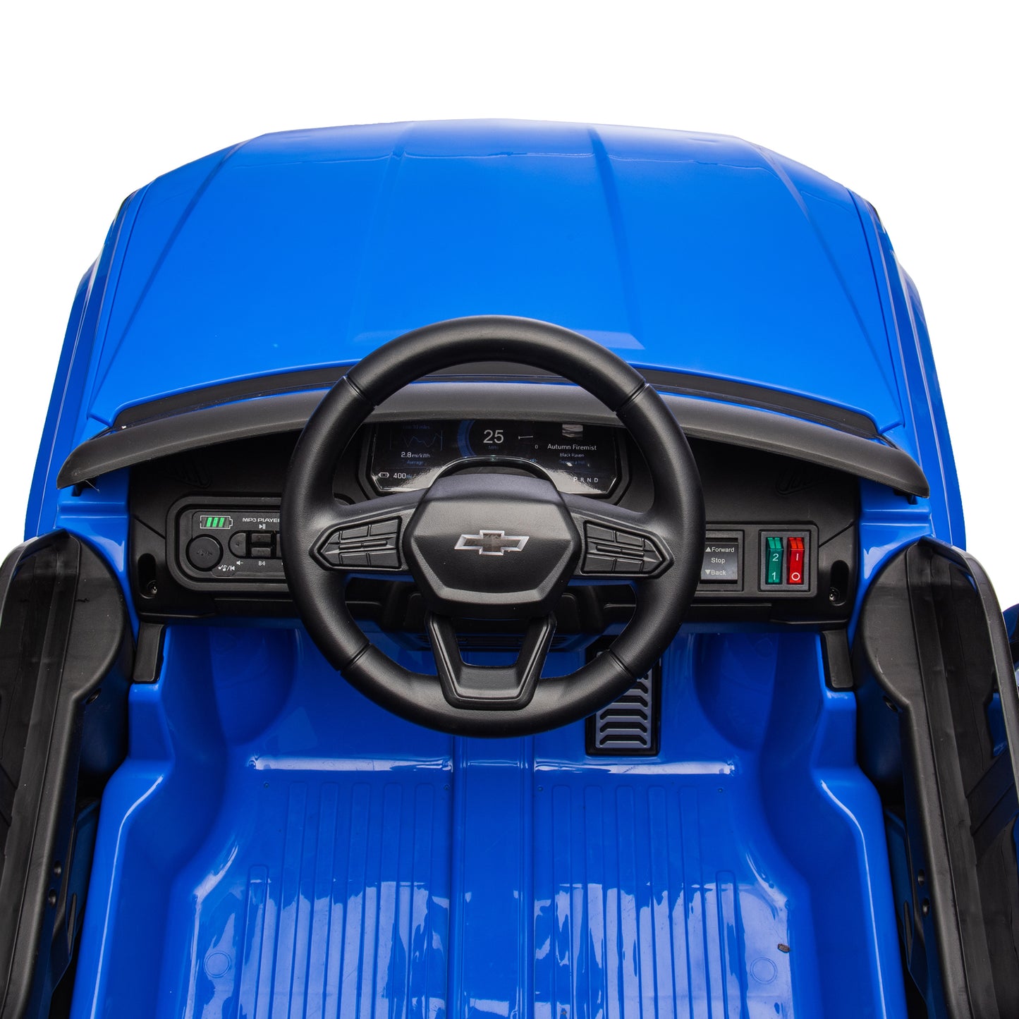 24V Kids Ride on Car W/Parents Control,Licensed Chevrolet Silverado,Four-wheel suspension,LED Lights,Bluetooth,music,USB,MP3,Power display,speeds 2.49-3.73MPH For kids aged 2-5.