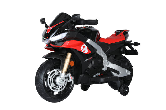 Kids Ride On Motorcycle 2MPH Top Speed,Motorbike Electric,Ride On Motorcycle for Kids with Shock Absorber/Training Wheels/Realistic Music&Sound-Black