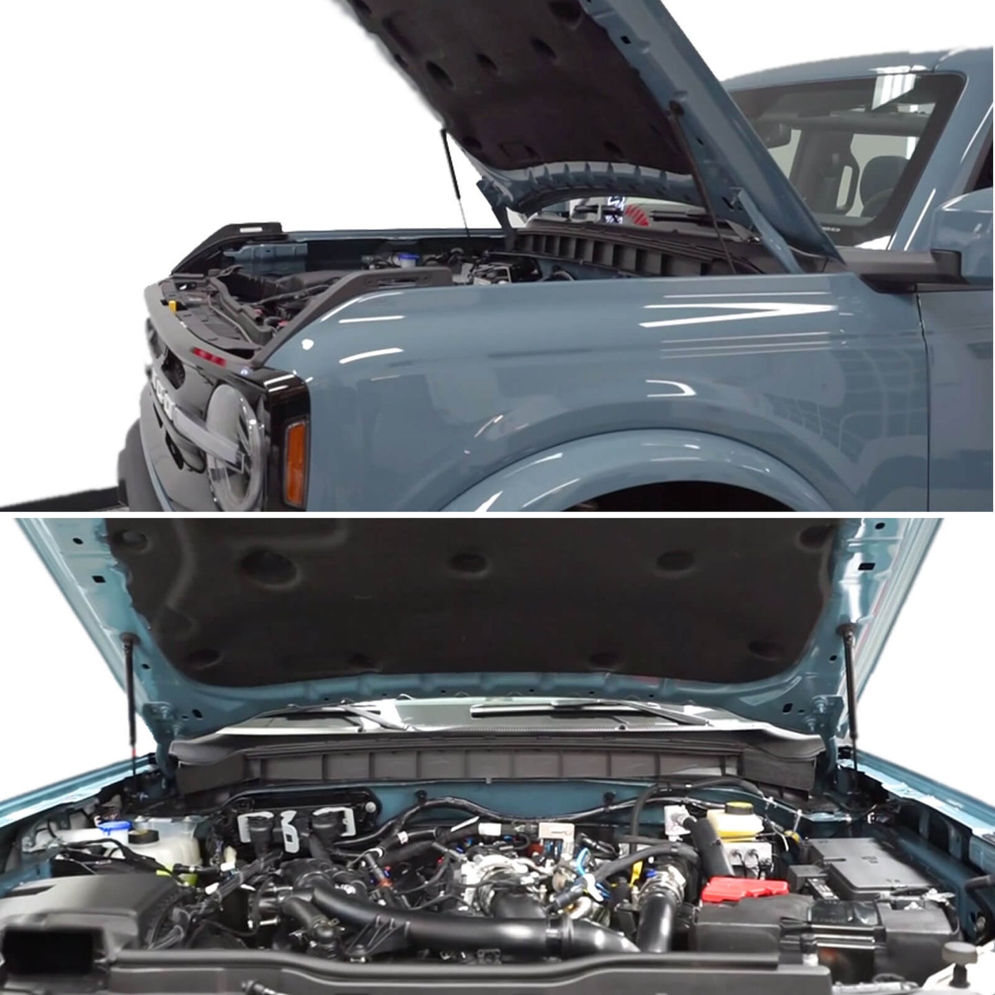 Fit For Ford Bronco 2021-2024 Car Accessories Stainless Front Engine Cover Hood Shock Lift Struts Bar Support Arm Gas Spring